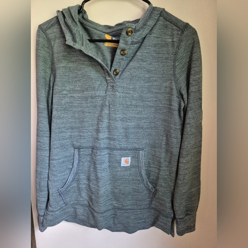 Carhartt Heathered Green Pullover Hoodie